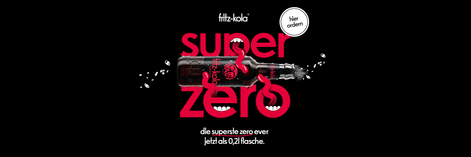 Kennst du schon die fritz-kola superzero?