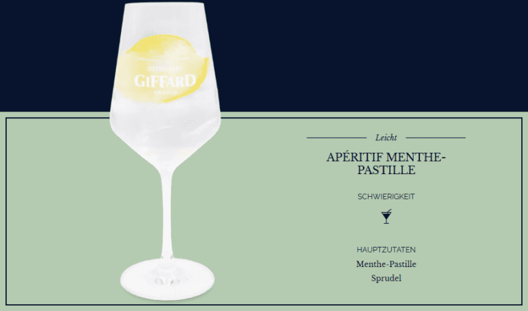 Aperitif menthe pastille