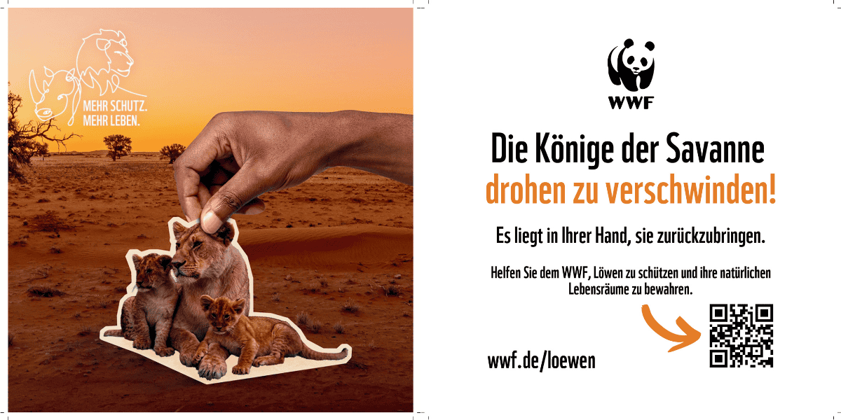 WWF Bierdeckel Motiv Löwe