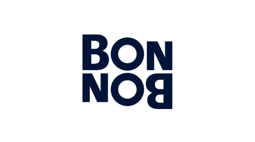 BON BON Logo als Partnerlogo in dunkelblauer Schrift