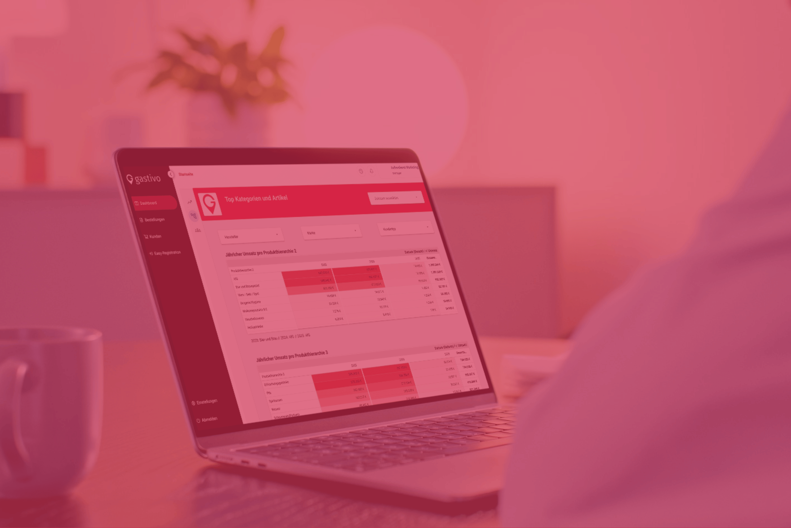 Gastivo-Partnerportal mit Dashboard